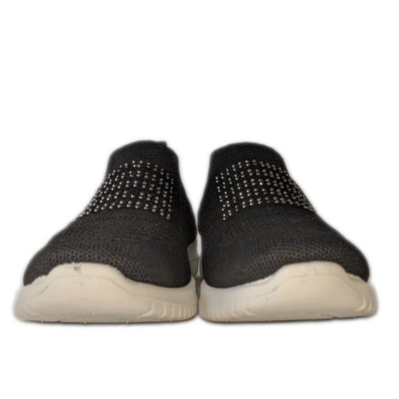 Walky Women Comfortable Sock Slip On Black Sneaker - Picture 2 of 8